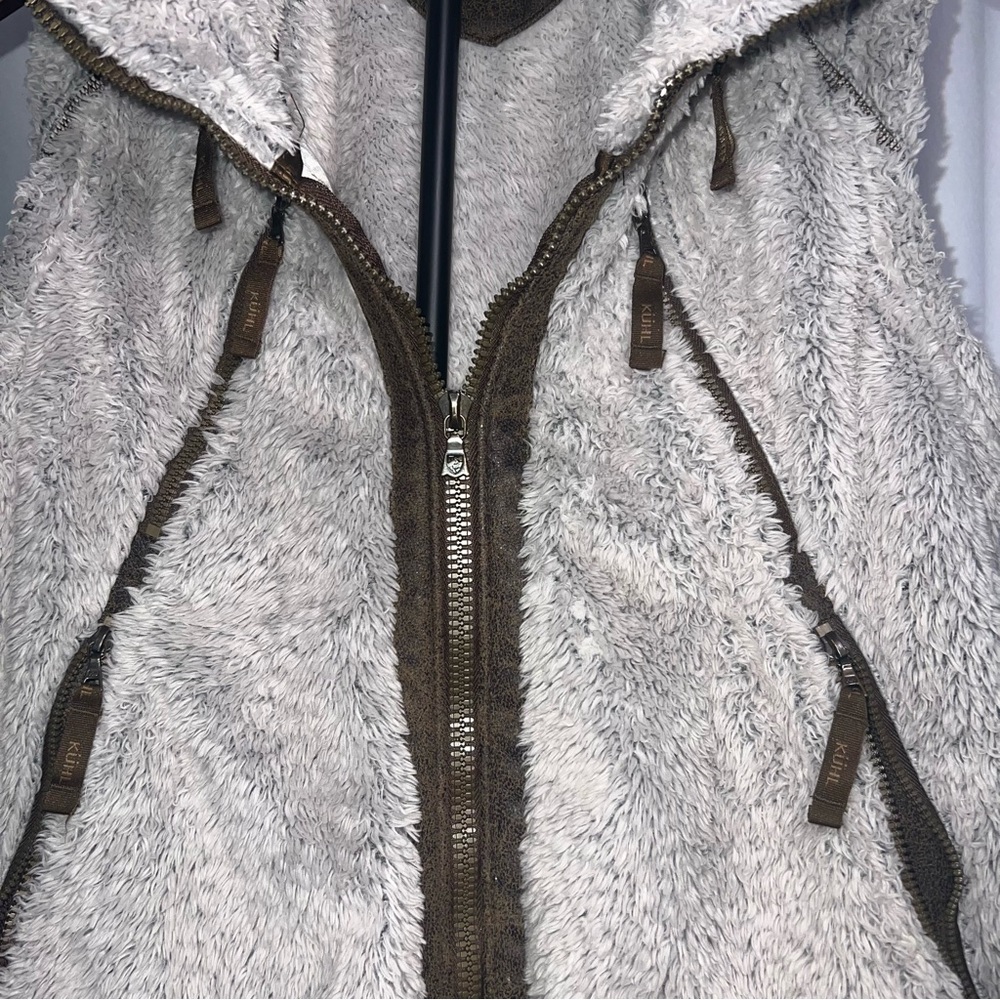 Kuhl Sherpa Fleece Flight Vest Packable Hood Hiking Outdoor Women M - Picture 5 of 8